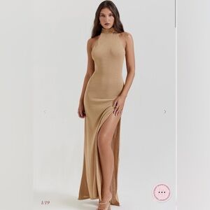 House of CB Stella Gold Dress- Size S